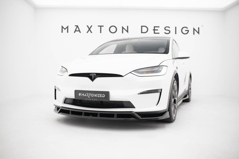Preview: Maxton Front Ansatz V.3 Tesla Model X Mk1 Facelift schwarz Hochglanz TE-MODELX-1F-FD3G+FD3R-G