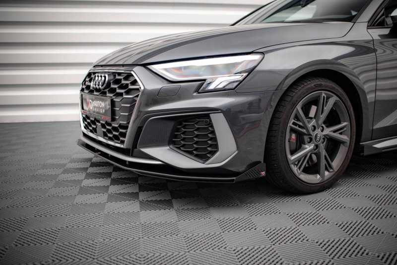 Maxton Front Flaps Audi S3/A3 S-Line 8Y schwarz Hochglanz AUA38YSLINECNC-FSF1-G