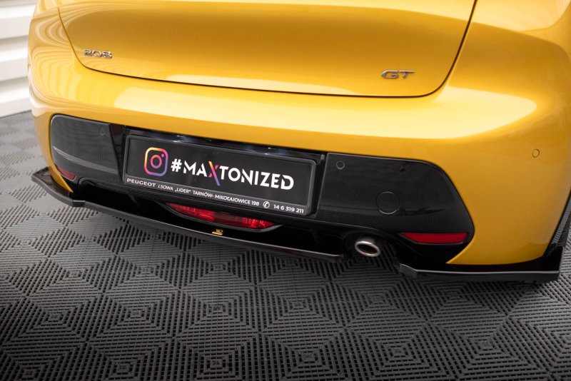 Maxton Heck Ansatz Flaps Diffusor für Peugeot 208 GT Mk2 schwarz Hochglanz PE-208-2-GT-RSD1-G