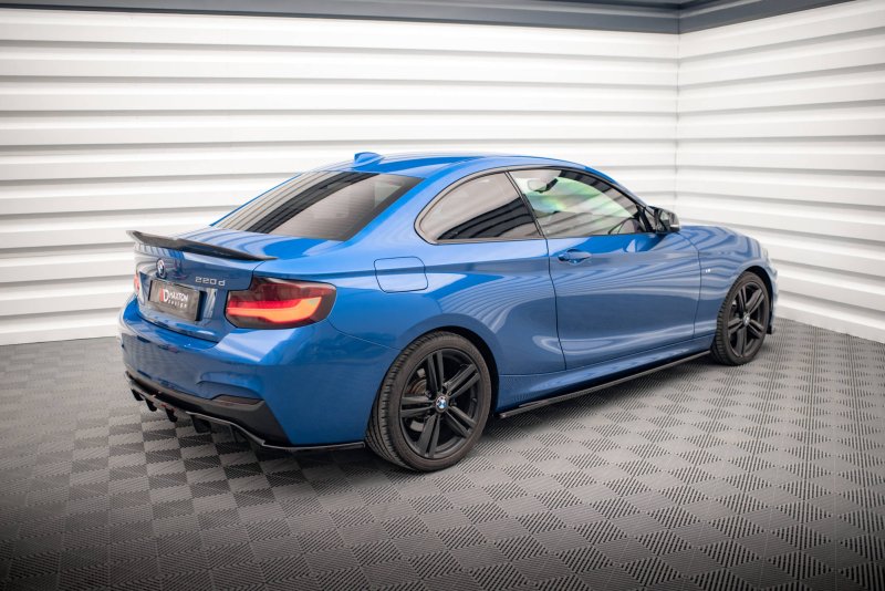 Maxton Seitenschweller Ansatz für BMW 2 M-Paket F22 schwarz Hochglanz BM-2-22-MPACK-SD1-G