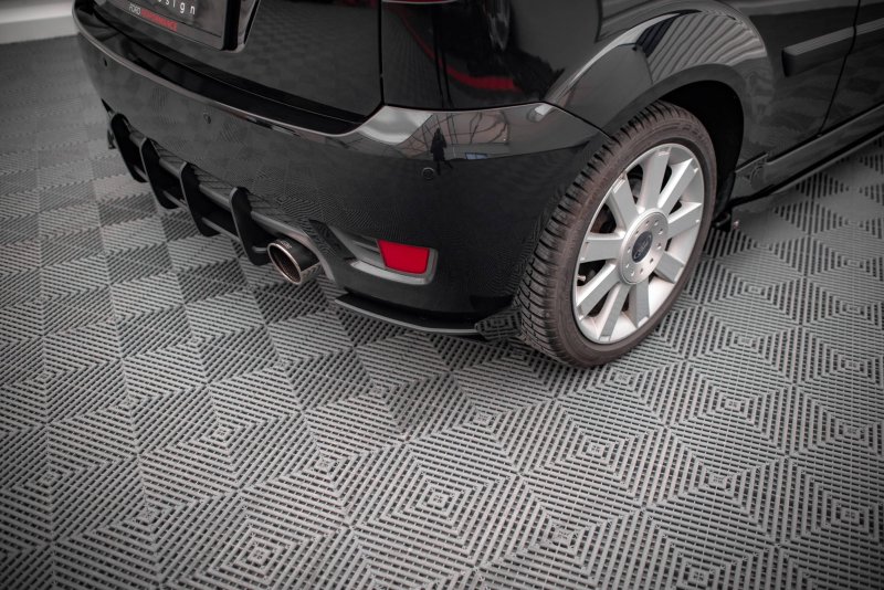 Maxton Street Pro Heck Ansatz Flaps Diffusor +Flaps für Ford Fiesta ST Mk6 schwarz Hochglanz FOFI6STCNC-RSD1BRB+RSF1-G