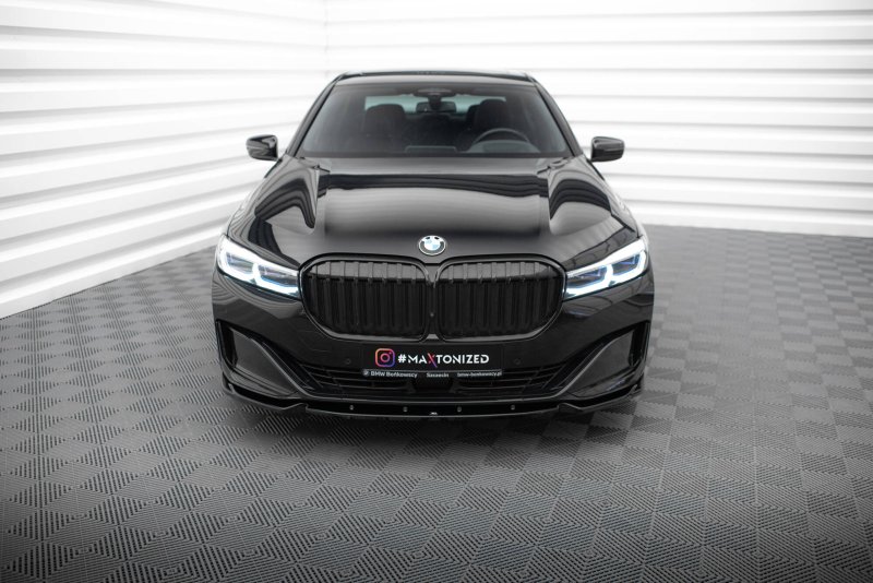 Maxton Front Ansatz V.1 BMW 7 G11 / G12 Facelift schwarz Hochglanz BM-7-11F-FD1-G