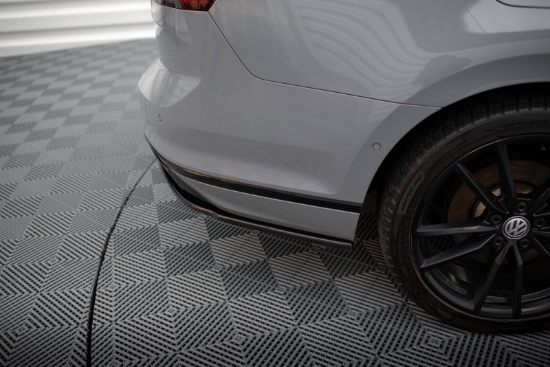 Maxton Heck Ansatz Flaps Diffusor VW Passat R-Line B8 Facelift schwarz Hochglanz VW-PA-B8F-RLINE-RSD1-G