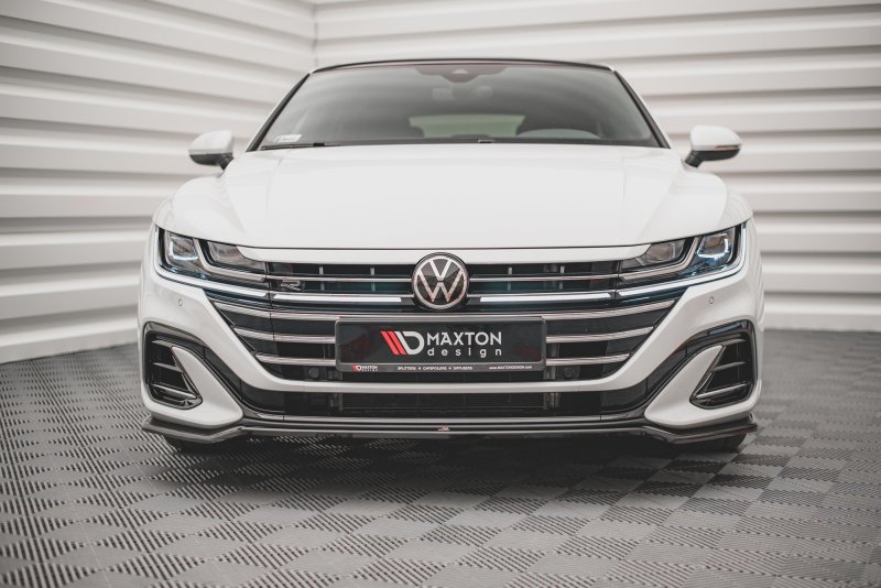 Maxton Front Ansatz V.3 für Volkswagen Arteon R-Line Facelift schwarz Hochglanz VW-AR-1F-RLINE-FD3-G