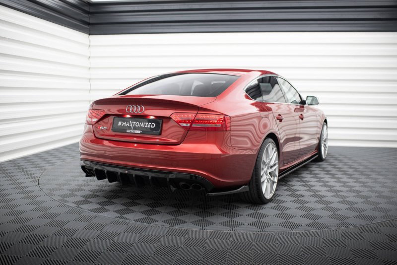 Maxton Heck Ansatz Flaps Diffusor Audi S5 / A5 S-Line Sportback 8T schwarz Hochglanz AU-S5-1-SB-RSD1-G