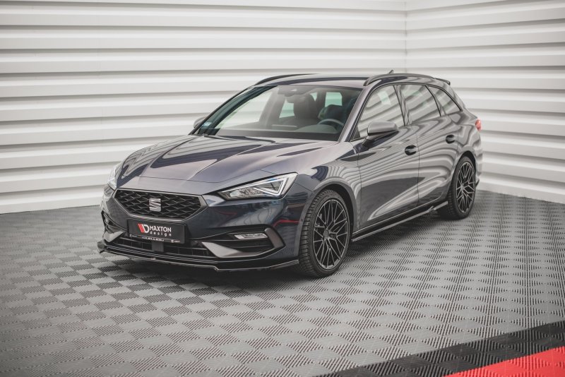 Maxton Front Ansatz V.3 für Seat Leon FR Mk4 schwarz Hochglanz SE-LE-4-FR-FD4-G