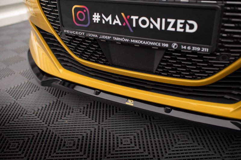 Maxton Front Ansatz V.1 +Flaps für Peugeot 208 GT Mk2 PE-208-2-GT-FD1G+FSF1B