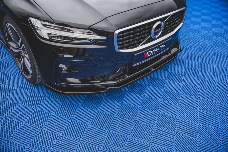 Maxton Front Ansatz V.2 für Volvo S60/V60 R-Design Mk3 schwarz Hochglanz VO-S60-3-RDESIGN-FD2-G