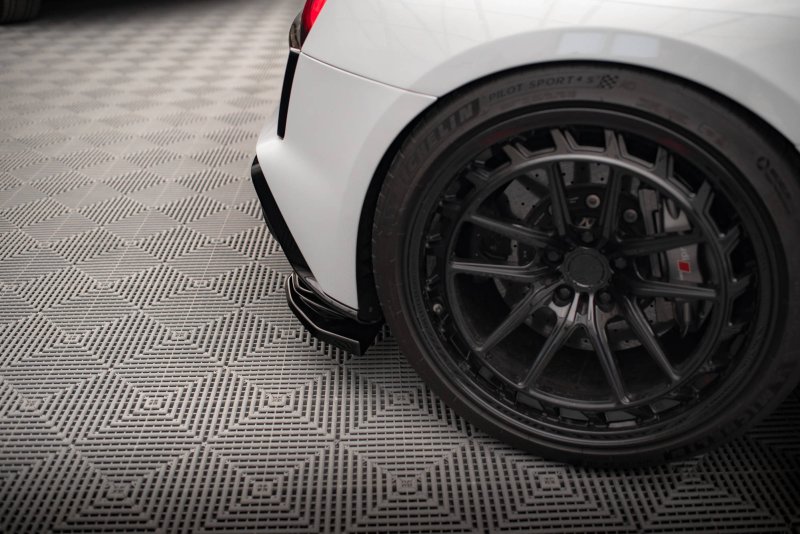 Maxton Heck Ansatz Flaps Diffusor für Audi R8 Mk2 Facelift schwarz Hochglanz AU-R8-2F-RSD1-G