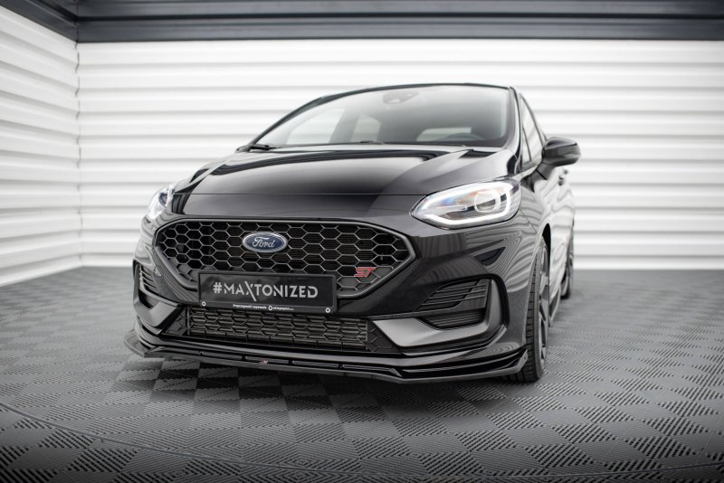 Maxton Front Ansatz V.4 Ford Fiesta ST / ST-line Mk8 Facelift schwarz Hochglanz FO-FI-8F-ST-FD4-G