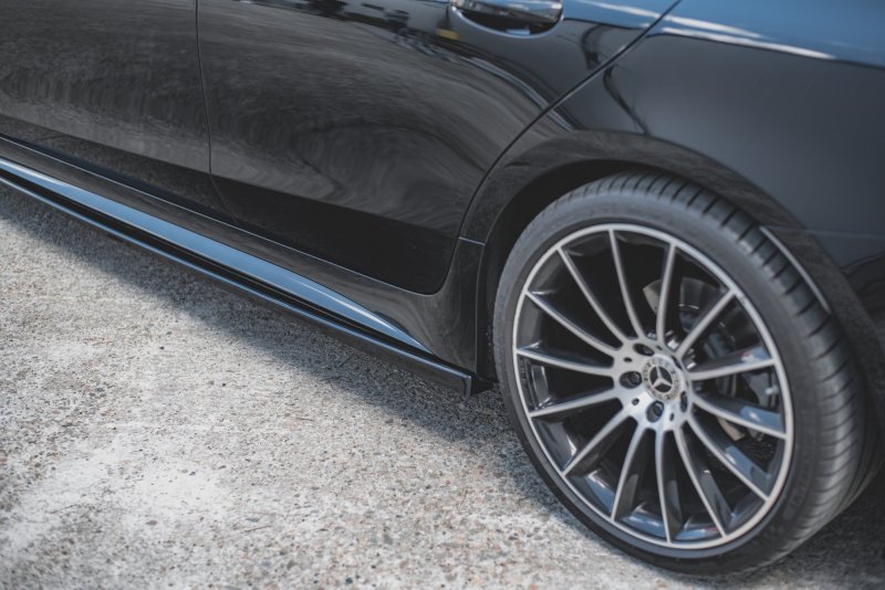 Maxton Seitenschweller Ansatz für Mercedes-Benz CLS AMG-Line C257 schwarz Hochglanz ME-CLS-257-AMGLINE-SD1-G