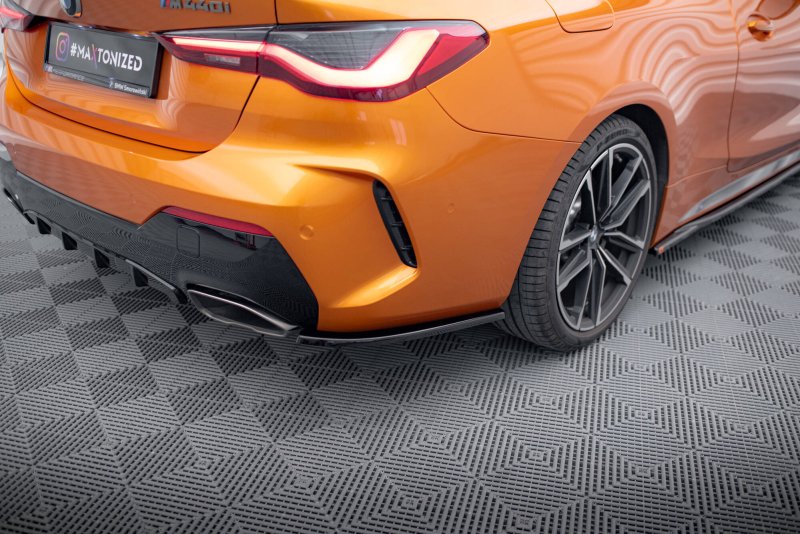 Maxton Heck Ansatz Flaps Diffusor V.1 BMW 4er M440i G22 / G23 / G22 Facelift / G23 Facelift schwarz Hochglanz BM-4-G22-MPACK-RSD3-G