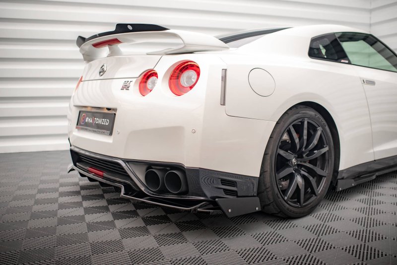 Maxton Mittlerer Diffusor Heck Ansatz + Flaps Nissan GTR R35 Facelift NI-GTR-4F2-RD1T+RD2T+RS