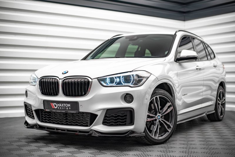 Maxton Front Ansatz V.2 für BMW X1 M-Paket F48 schwarz Hochglanz BM-X1-48-MPACK-FD2-G