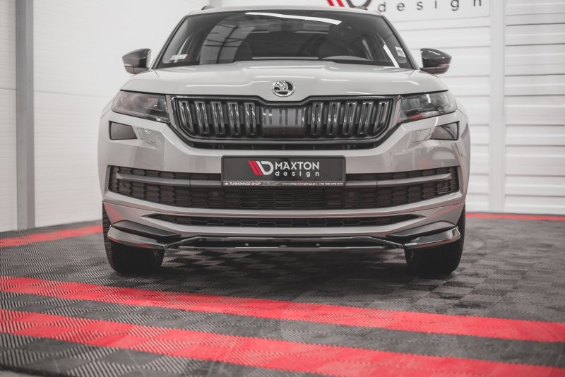 Maxton Front Ansatz für Skoda Kodiaq Mk1 Sportline/RS schwarz Hochglanz SK-KO-1-SL-FD1G+FD1R-G