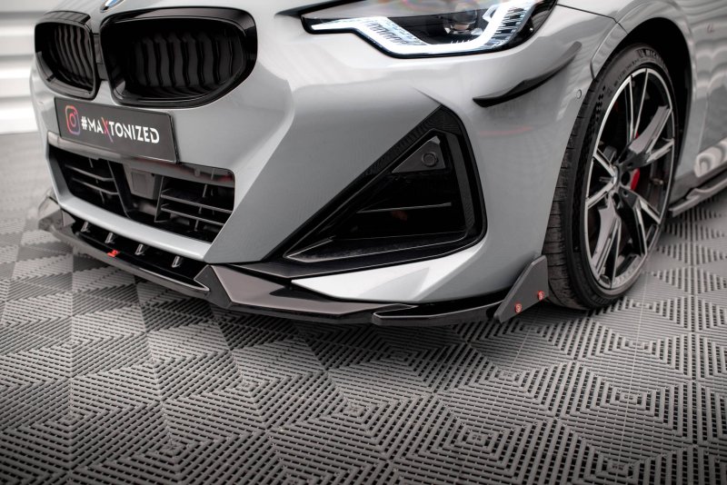 Maxton Front Ansatz V.2 +Flaps für BMW 2 Coupe M-Paket / M240i G42 BM-2-42-MPACK-FD2G+FSF1B