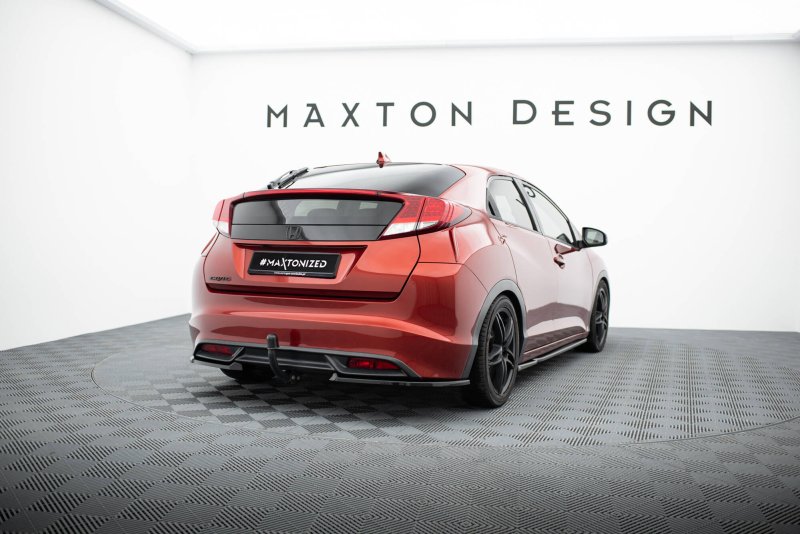 Maxton Heck Ansatz Flaps Diffusor Honda Civic Hatchback Mk9 schwarz Hochglanz HO-CI-9-RSD1-G