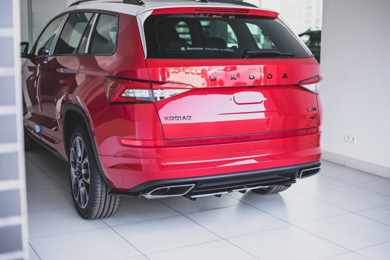 Maxton Mittlerer Diffusor Heck Ansatz DTM Look für Skoda Kodiaq RS schwarz Hochglanz SK-KO-1-RS-RD1G+RD2-G
