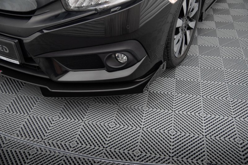 Maxton Front Flaps Honda Civic Mk10 schwarz Hochglanz HOCI10CNC-FSF1-G