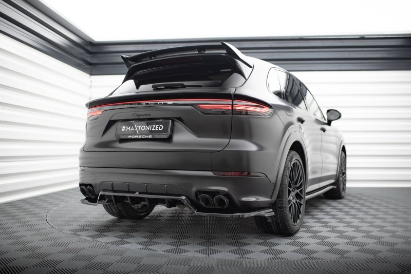 Maxton Mittlerer Cup Diffusor Heck Ansatz Porsche Cayenne Sport Design Mk3 schwarz Hochglanz PO-CAY-3-SPORT-RD1G+RD2-G