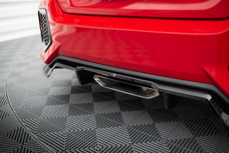 Maxton Mittlerer Cup Diffusor Heck Ansatz Honda Civic SI Mk10 schwarz Hochglanz HO-CI-10-SI-RD1G+RD2-G
