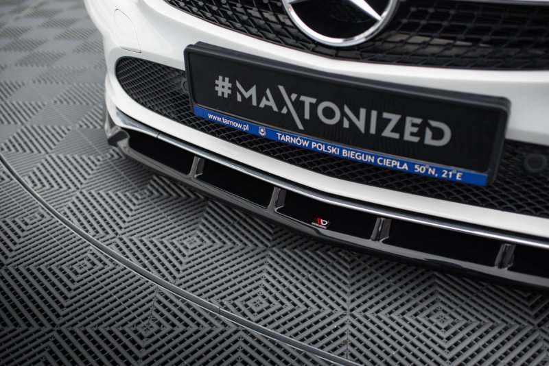 Maxton Front Ansatz Mercedes-Benz CLA C117 Facelift schwarz Hochglanz ME-CLA-117F-FD1-G