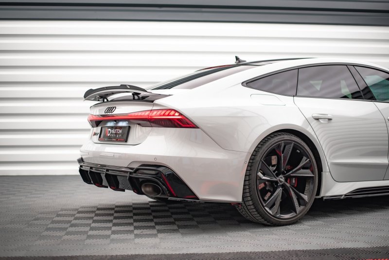 Maxton Heck Ansatz Flaps Diffusor V.2 für Audi RS6 C8 / RS7 C8 schwarz Hochglanz AU-RS6-C8-RSD2-G