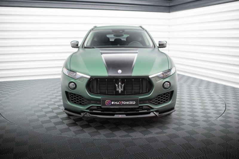 Maxton Front Ansatz V.1 für Maserati Levante Mk1 schwarz Hochglanz MS-LE-1-FD1-G