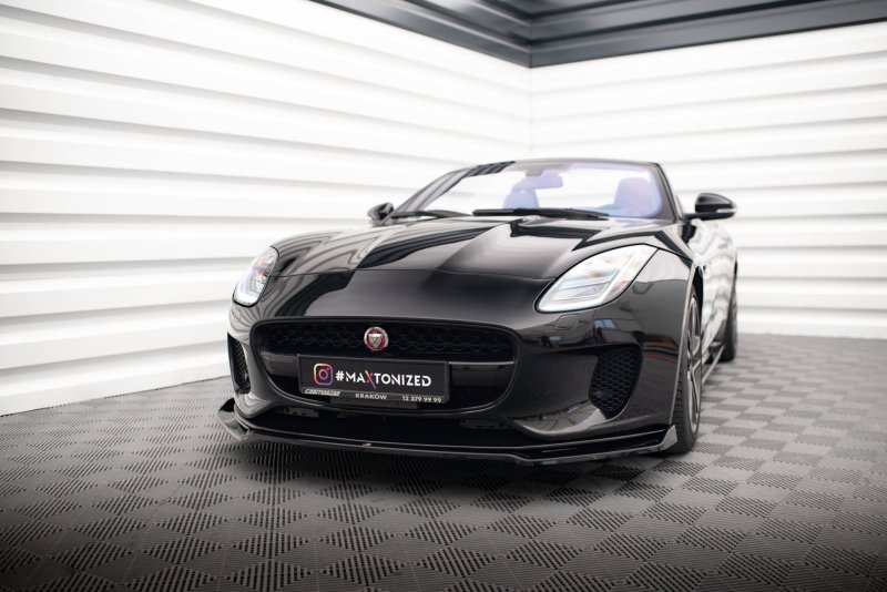 Maxton Front Ansatz V.2 für Jaguar F-Type Mk1 Facelift schwarz Hochglanz JA-F-TYPE-1F-FD2-G