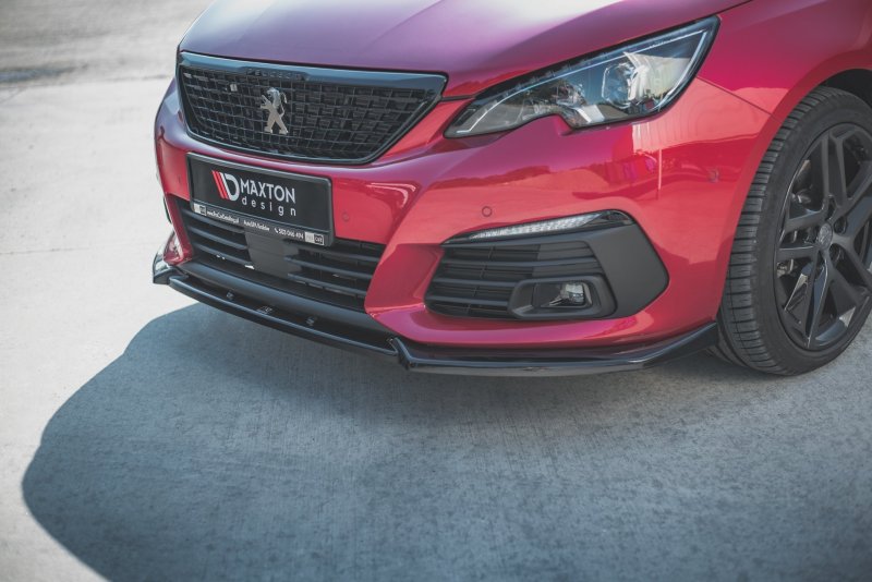 Maxton Front Ansatz V.1 für Peugeot 308 GT Mk2 Facelift schwarz Hochglanz PE-308-2F-GT-FD1-G
