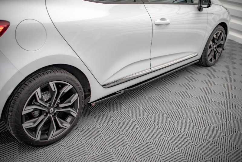 Maxton Seitenschweller Ansatz für Renault Clio Mk5 schwarz Hochglanz RE-CL-5-SD1-G