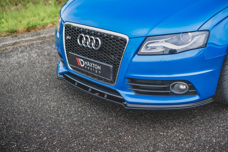 Maxton Front Ansatz für Audi S4 / A4 S-Line B8  schwarz Hochglanz AU-S4-B8-FD1-G