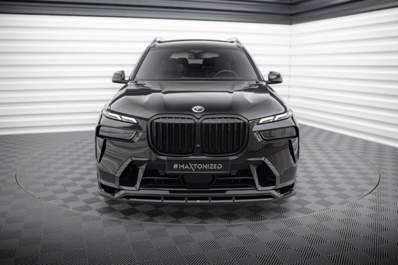 Maxton Front Ansatz BMW X7 M-Paket G07 Facelift schwarz Hochglanz BM-X7-07F-MPACK-FD1G+FD1R-G