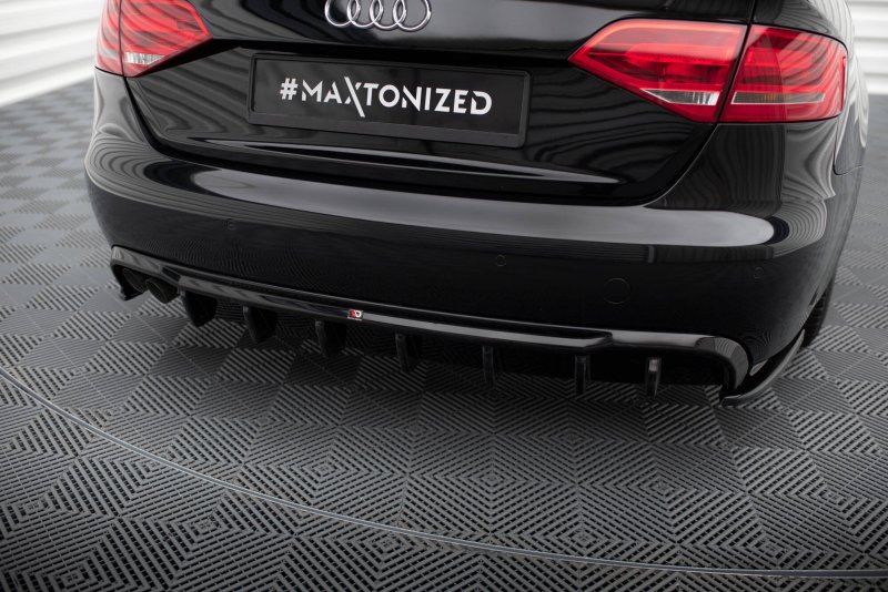 Maxton Diffusor Heck Ansatz Audi A4 B8 (Einseitige Doppelauspuffversion) AU-A4-B8-RS1GOO_