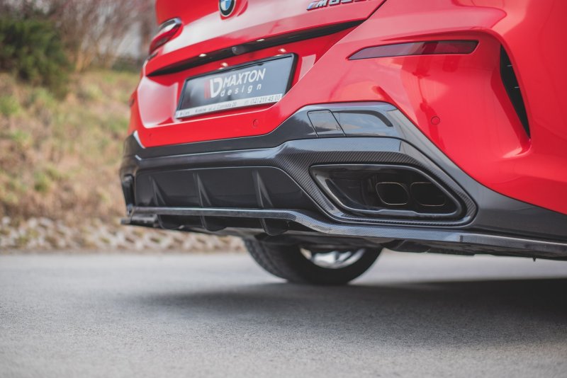 Maxton Mittlerer Diffusor Heck Ansatz DTM Look für BMW 8 Coupe M-Paket G15 schwarz Hochglanz BM-M850-G15-RD1G+RD2-G