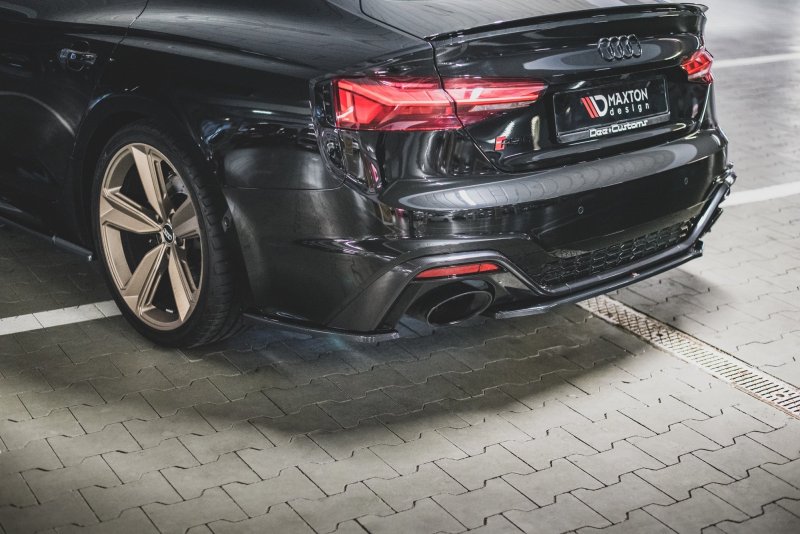 Maxton Mittlerer Diffusor Heck Ansatz für Audi RS5 F5 Facelift schwarz Hochglanz AU-RS5-2F-RD1-G