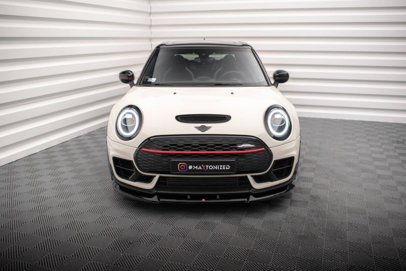 Maxton Front Ansatz V.1 für Mini Cooper Clubman John Cooper Works F54 Facelift schwarz Hochglanz MC-CM-2F-JCW-FD1-G