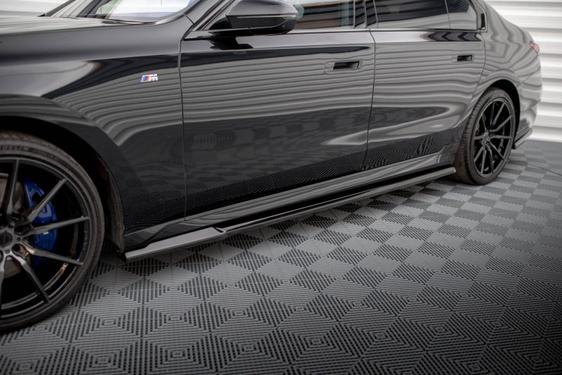 Maxton Seitenschweller Ansatz für BMW 7 M-Paket G70 schwarz Hochglanz BM-7-G70-MPACK-SD1-G
