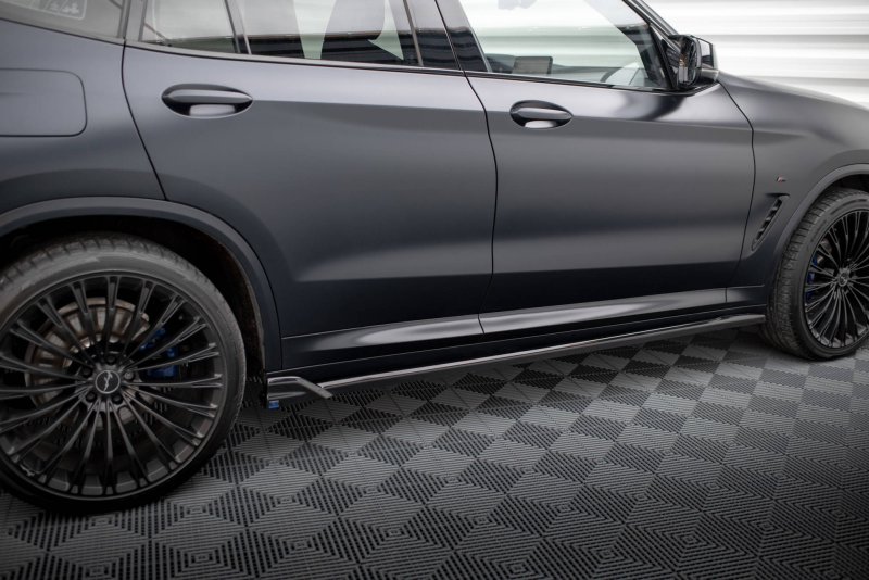 Maxton Seitenschweller Ansatz für BMW X3 M-Paket G01 Facelift schwarz Hochglanz BM-X3-01F-MPACK-SD1-G