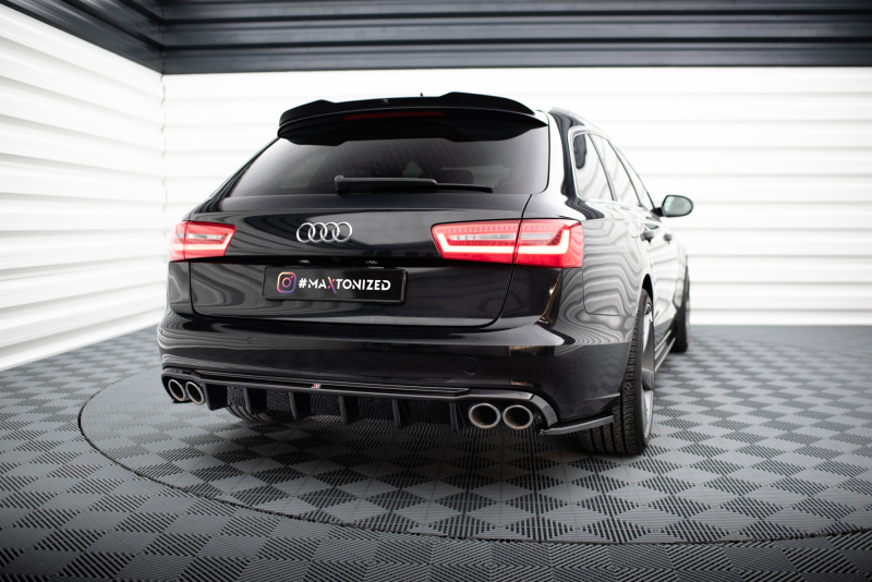 Maxton Diffusor Heck Ansatz Audi A6 Avant C7 (Version mit Doppelauspuff auf beiden Seiten) AU-A6-C7-AV-RS1GOO_OO