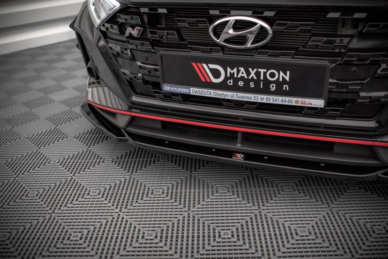 Maxton Front Ansatz V.3 für Hyundai I20 N Mk3 schwarz Hochglanz HY-I20-3-N-FD3-G