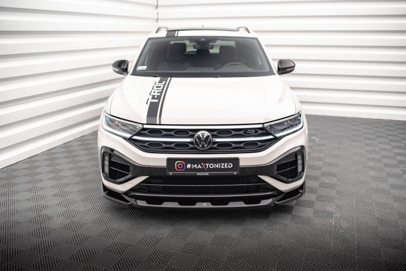 Maxton Front Ansatz V.2 für Volkswagen T-Roc R Mk1 Facelift schwarz Hochglanz VW-T-ROC-1-R-FD2-G