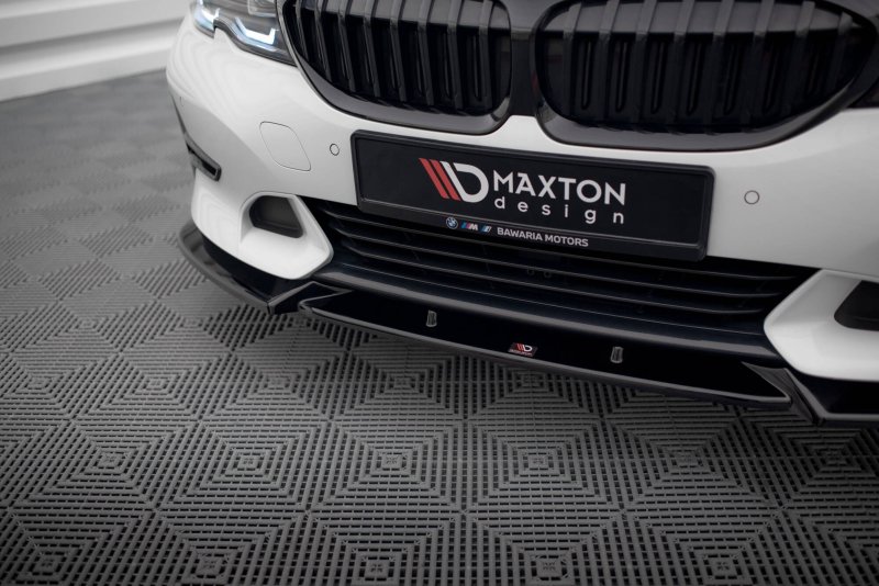 Maxton Front Ansatz V.1 BMW 3er Sport Line G20 / G21 schwarz Hochglanz BM-3-20-SPORT-FD1-G