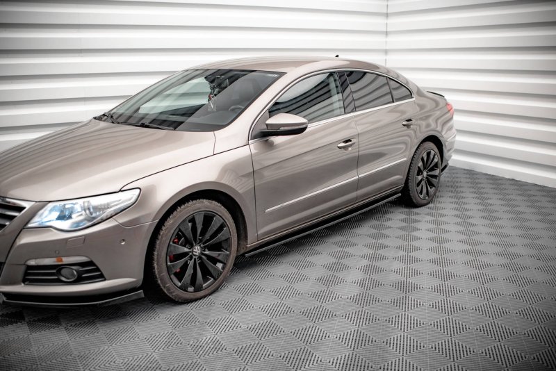 Maxton Seitenschweller Ansatz für V.2 für Volkswagen Passat CC schwarz Hochglanz VW-PA-CC-SD2-G