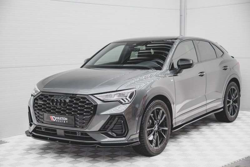 Maxton Front Ansatz V.1 für Audi Q3 Sportback S-Line schwarz Hochglanz AU-Q3-2-SLINE-SB-FD1-G