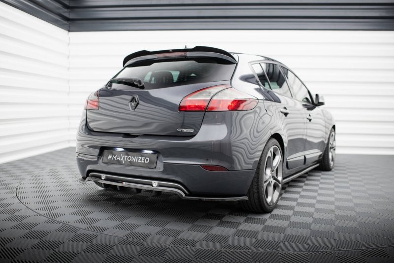 Maxton Mittlerer Cup Diffusor Heck Ansatz Renault Megane GT MK3 Facelift schwarz Hochglanz RE-ME-3-GT-RD1G+RD2-G