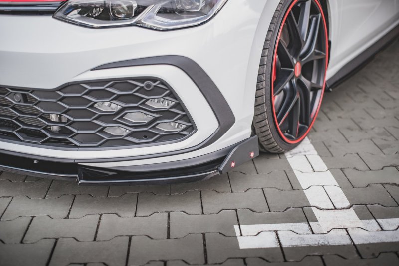 Maxton Front Ansatz +Flaps für V.3 Volkswagen Golf 8 GTI VW-GO-8-GTI-FD3G+FS