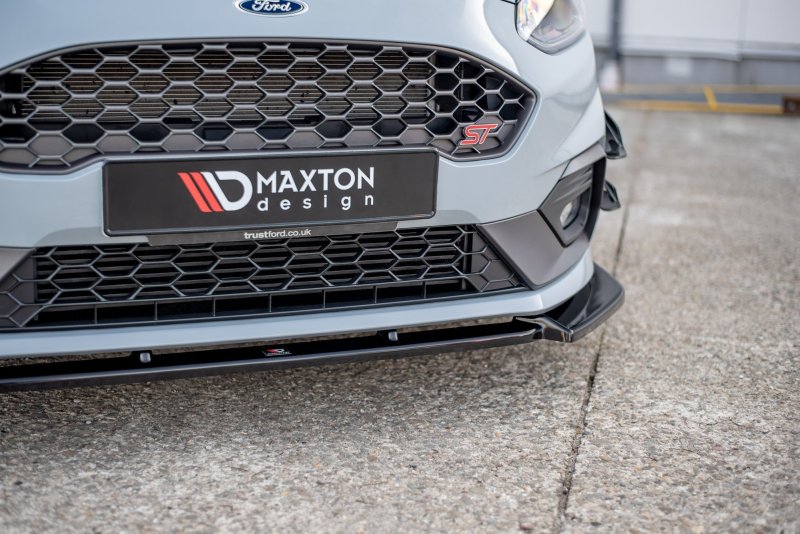 Maxton Front Ansatz V.7 für Ford Fiesta Mk8 ST / ST-Line schwarz Hochglanz FO-FI-8-ST-FD4-G