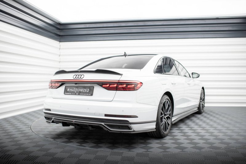 Maxton Spoiler CAP für 3D Audi A8 / A8 S-Line / S8 D5 schwarz Hochglanz AU-A8-D5-CAP1-G