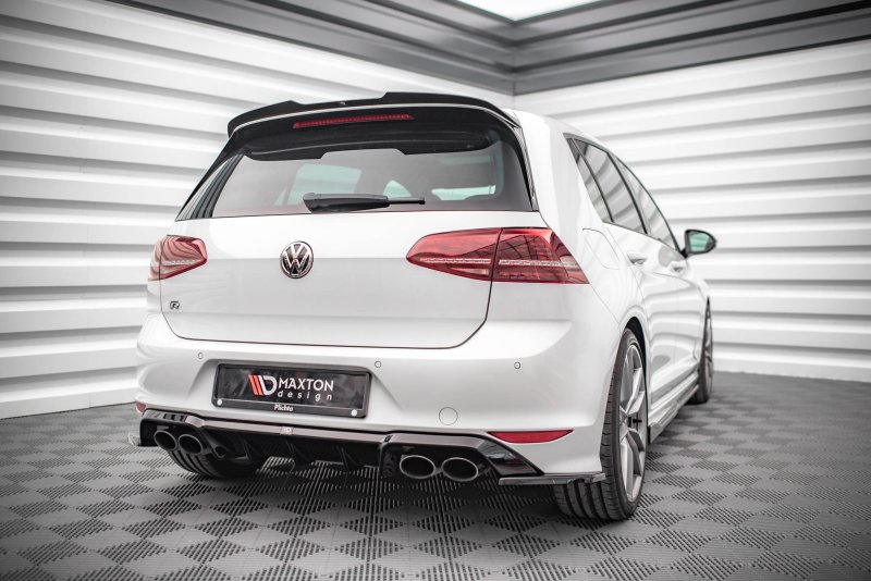 Maxton Heck Ansatz Flaps Diffusor V.4 für Volkswagen Golf R Mk7 schwarz Hochglanz VW-GO-7-R-RSD4-G